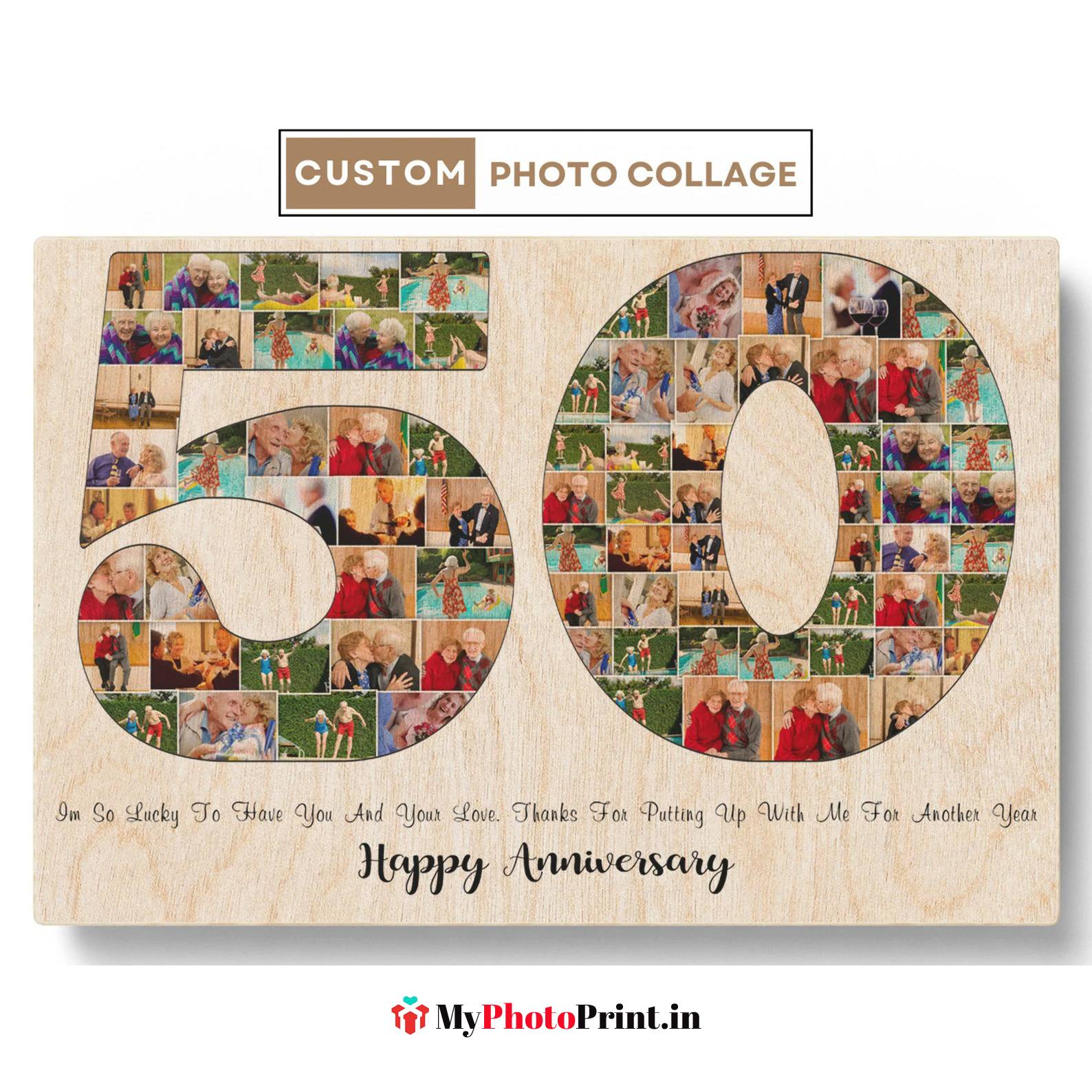 Celebrating 50 Years of Love: Anniversary Gifts for Parents, Spouses, and Loved Ones by MyPhotoPrint Brand Image