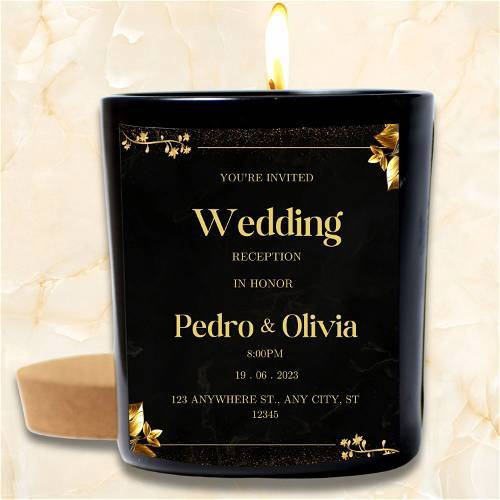 Wedding Invitation Customized & Personalised Photo Candles | Personalized Candles With Photo | Brand Name Candle #2523