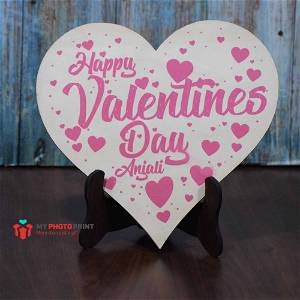 Personalized Happy Valentines Day Wooden Table Top