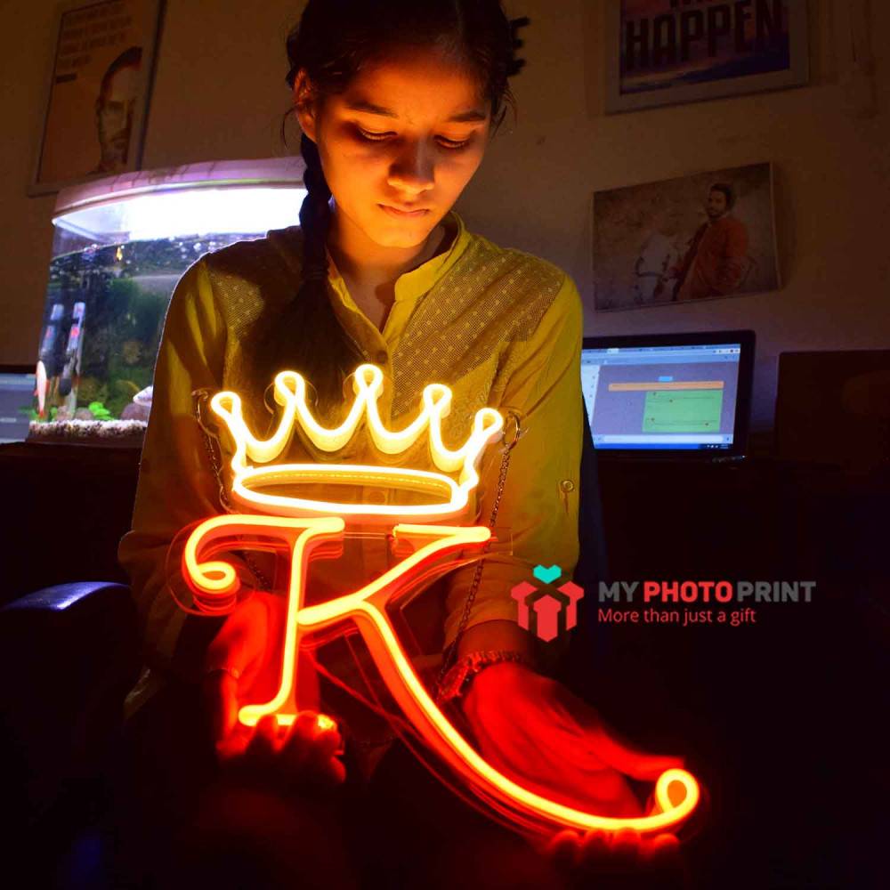 Custom Alphabetic Crown Led Neon Sign Decorative Lights Wall Decor 