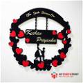 Personalized Couple With Heart Wall Hanging With Your Name Wooden Frame #1767