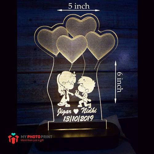 Boy Purposing Girl Heart Night Lamp Online India If you want to gift to your beloved with an exclusive romantic night lamp for a gift then you can get it online at the best price without any hassle. You can find the best night lamp for gift in all the retail stores but you have the advantage of shopping at the comfort of your home or office and you can choose the perfect night lamp according to the interior of your room. There are various options available as nightlights in the market and if you visit some online stores you will get a wide variety of nightlights to choose from. So why to wait? Plan your romantic night now. Get a romantic night lamp for the bedroom now!