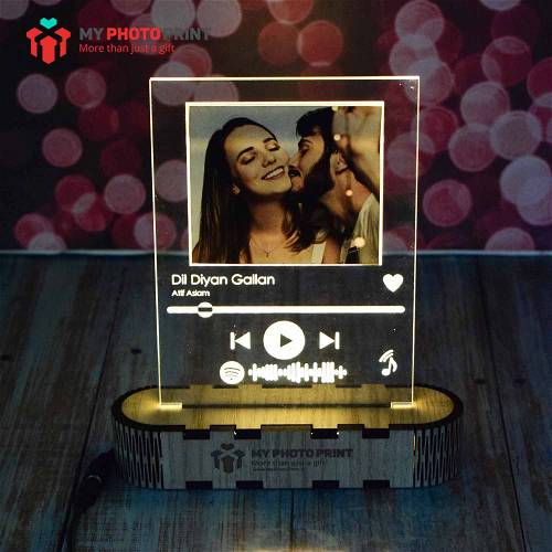 Personalized Music Plaque Acrylic 3D illusion LED Lamp with Color Changing Led and Remote #1771