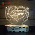 Personalized Mother Love Acrylic 3D illusion LED Lamp with Color Changing Led and Remote#1779