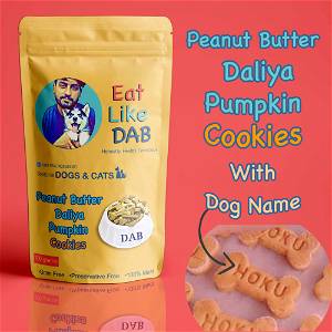 Home Made Peanut Butter+Daliya+Pumpkin Dog Cookies/Treat With Your Dog Name On It 500 Grams