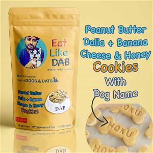 Home Made Peanut Butter+Dalia+Banana+Cheese+Honey Dog Cookies/Treat With Your Dog Name On It 500 Grams