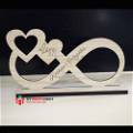 Personalized Couple Infinity Love Wooden Table Top