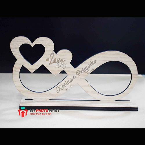 Personalized Couple Infinity Love Wooden Table Top