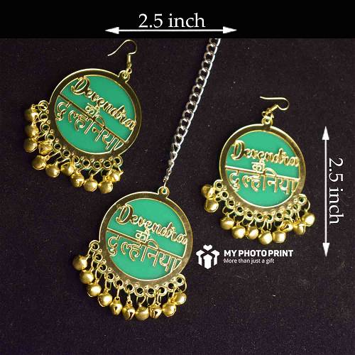Customized Set Of Jhumka & Mangtika Jewellery