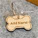 Customized Wooden Engraved Bone Shaped Pet Tag