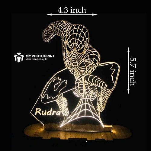 Personalized Spider-Man  Acrylic 3D illusion LED Lamp with Color Changing Led and Remote#1848