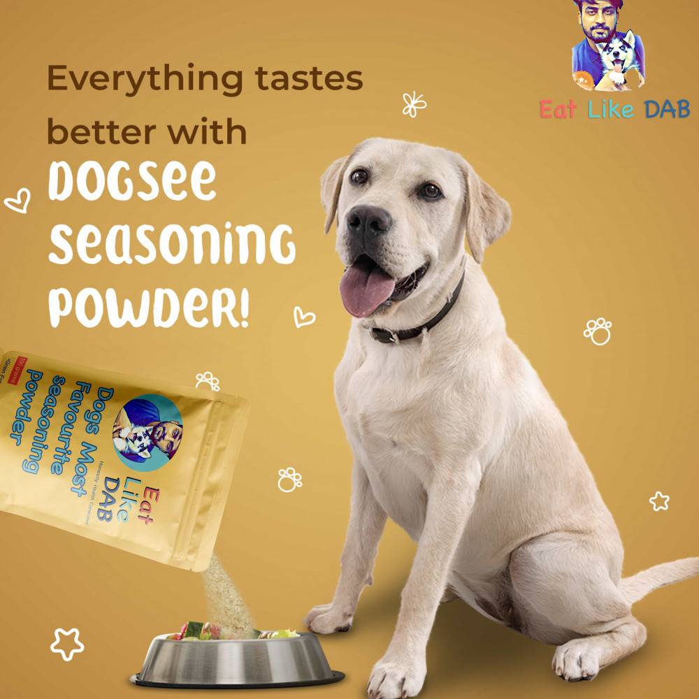 Seasoning Powder! For Dog Food | Make your dog's food tastier with EatlikeDab Seasoning Powder! 200 Grams | Veg & Non Veg Both Available!