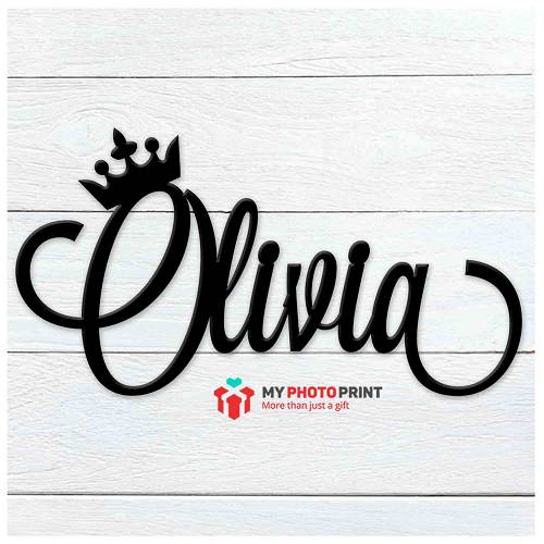 Customized Crown Name Wooden Wall Decoration
