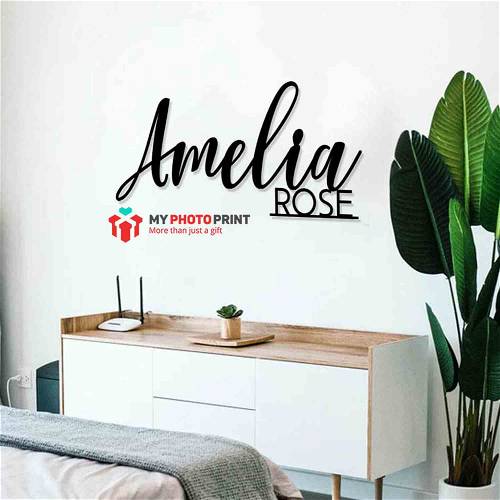 Customized Double Name Wooden Wall Decoration
