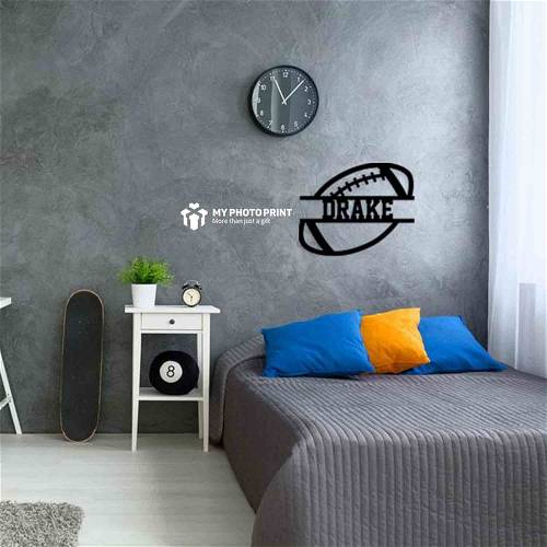 Customized Football Name Wooden Wall Decoration