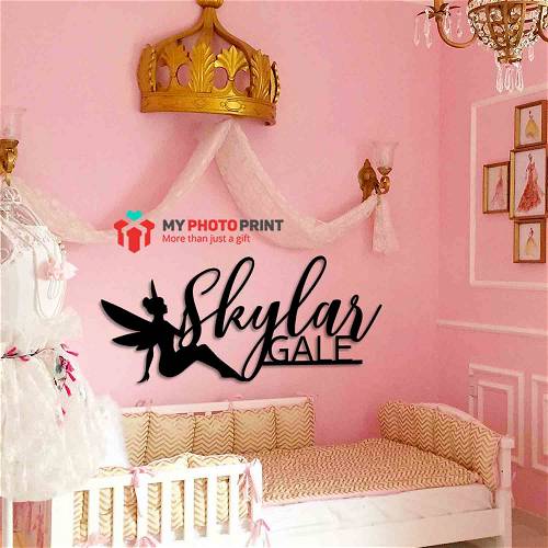 Customized Fairy Double Name Wooden Wall Decoration
