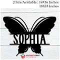 Customized Butterfly Name Wooden Wall Decoration