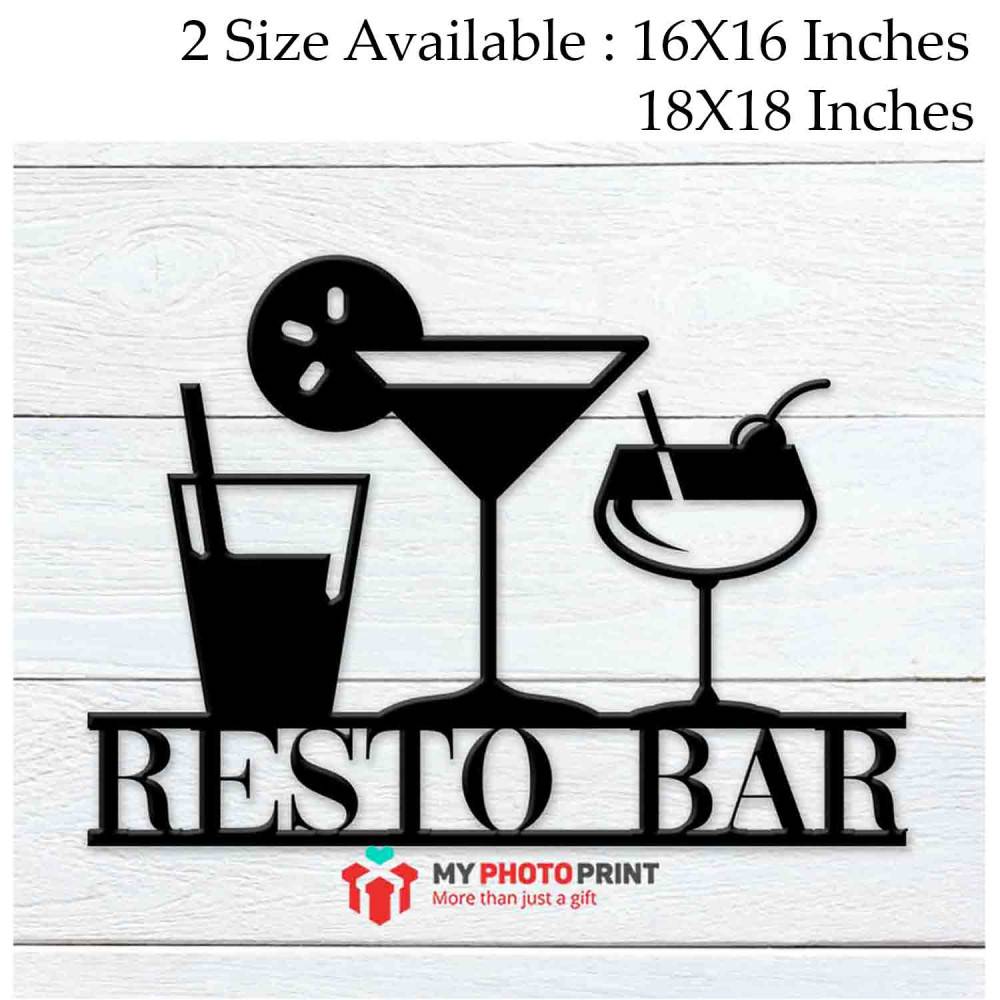 Customized Bar Name Wooden Wall Decoration