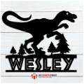 Customized Dinosaur Name Wooden Wall Decoration