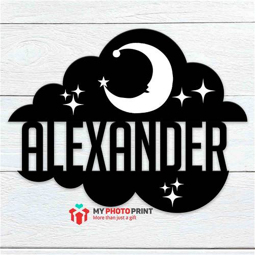 Customized Dreamy Cloud Name Wooden Wall Decoration