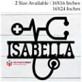 Customized Stethoscope Name Wooden Wall Decoration