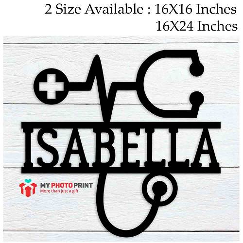Customized Stethoscope Name Wooden Wall Decoration