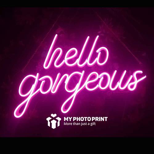 Neon Hello Gorgeous Led Neon Sign Decorative Lights Wall Decor