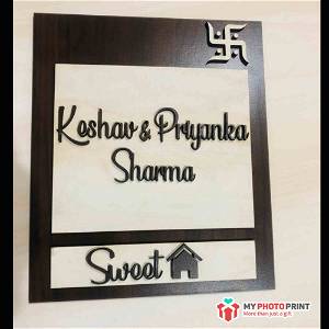 Customized  Sweet Home Name Plate