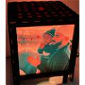 Customized Photo Velvet Shadow Box with Multicolour Electric Night Lamp