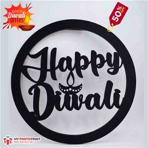 Happy Diwali Wooden Frame Wall Hanging