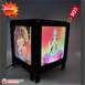 SHUBH LABH PHOTO VELVET SHADOW BOX WITH MULTICOLOUR ELECTRIC NIGHT LAMP