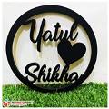 Customized Your Name or Text Wooden Frame Wall Hanging #128