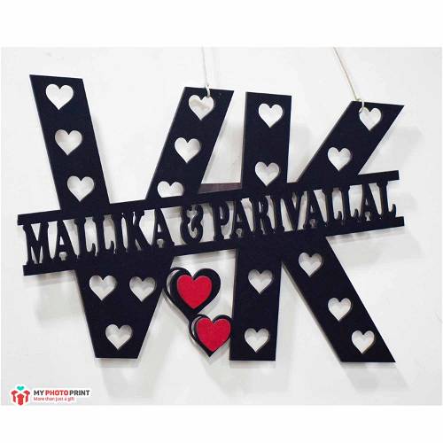 Customized Heart With Name Wall Hanging 