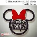Customized Your Name or Text Mini Mouse Wooden Frame Wall Hanging #129