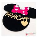 Customized Your Name or Text Mini Mouse Wooden Frame Wall Hanging (Micky Tie)