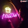 Custom Unique Name With Crown Led Neon Sign Decorative Lights Wall Decor | Size Approx 12 Inches X 18 Inches According to Name