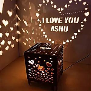 Customized Royal Wooden Shadow Box Electric night Lamp 2