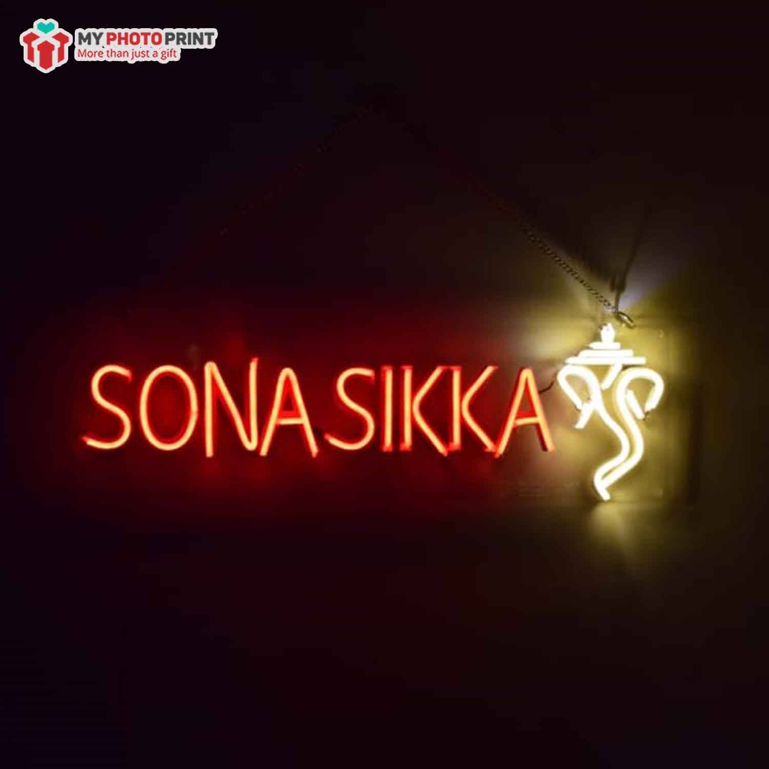 Custom Name With Ganesh Ji Led Neon Sign Decorative Lights Wall Decor