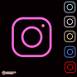 Neon Instagram Logo Led Neon Sign Decorative Lights Wall Decor