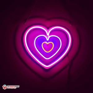Neon Colourful Heart Name Led Neon Sign Decorative Lights Wall Decor