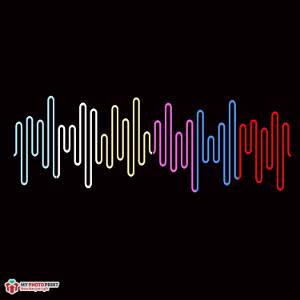 Neon Music Waves Led Neon Sign Decorative Lights Wall Decor