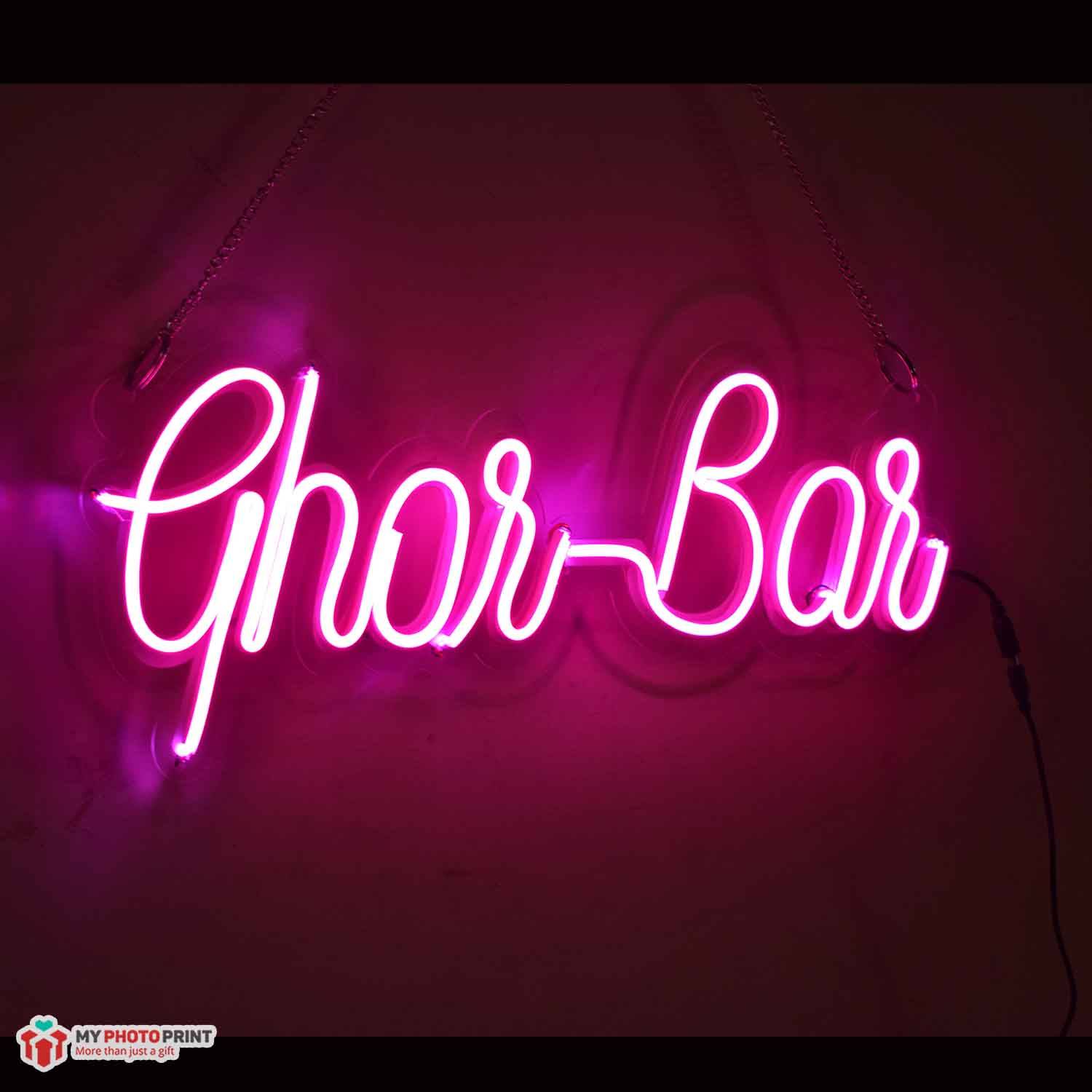 Neon Ghar-Bar Led Neon Sign Decorative Lights Wall Decor