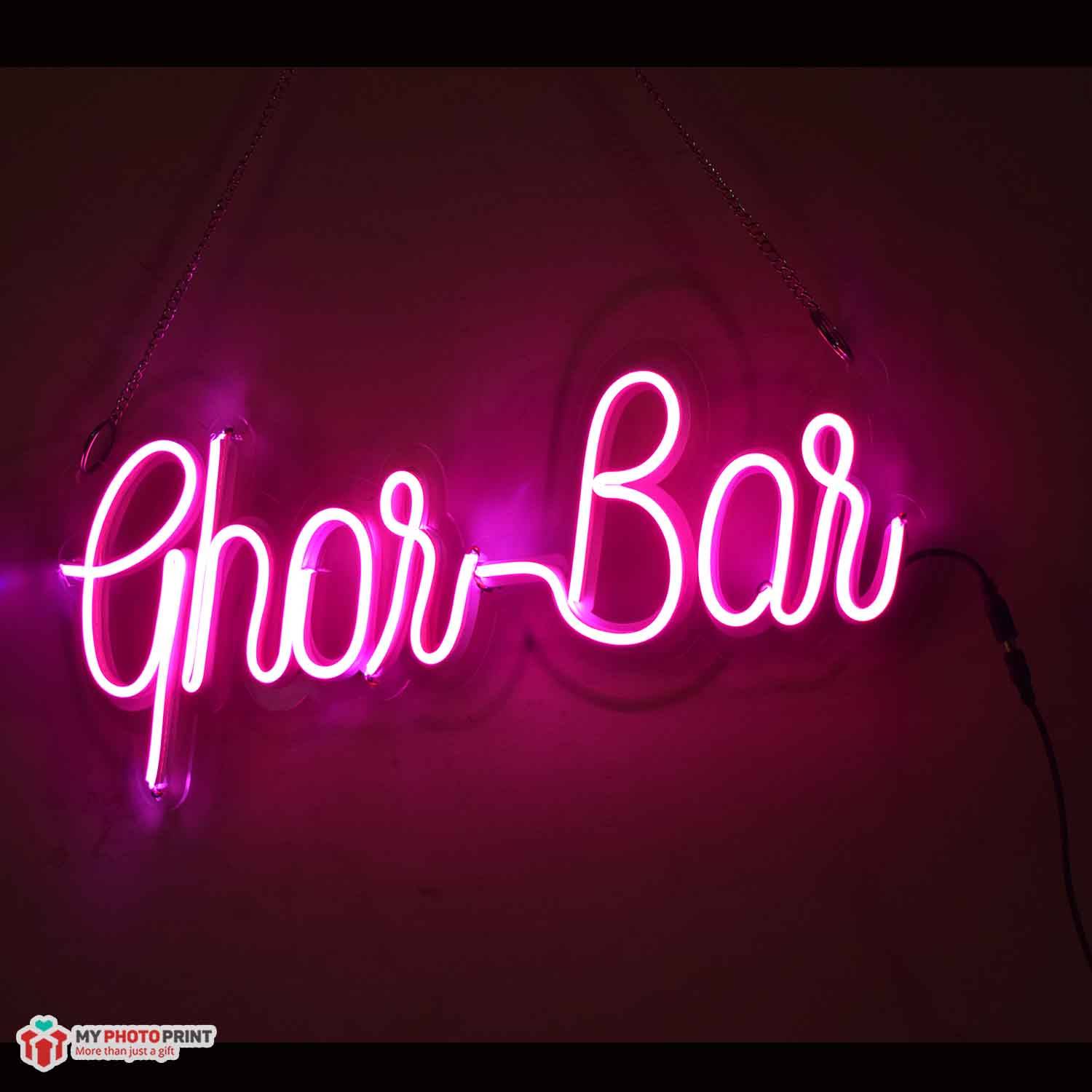 Neon Ghar-Bar Led Neon Sign Decorative Lights Wall Decor