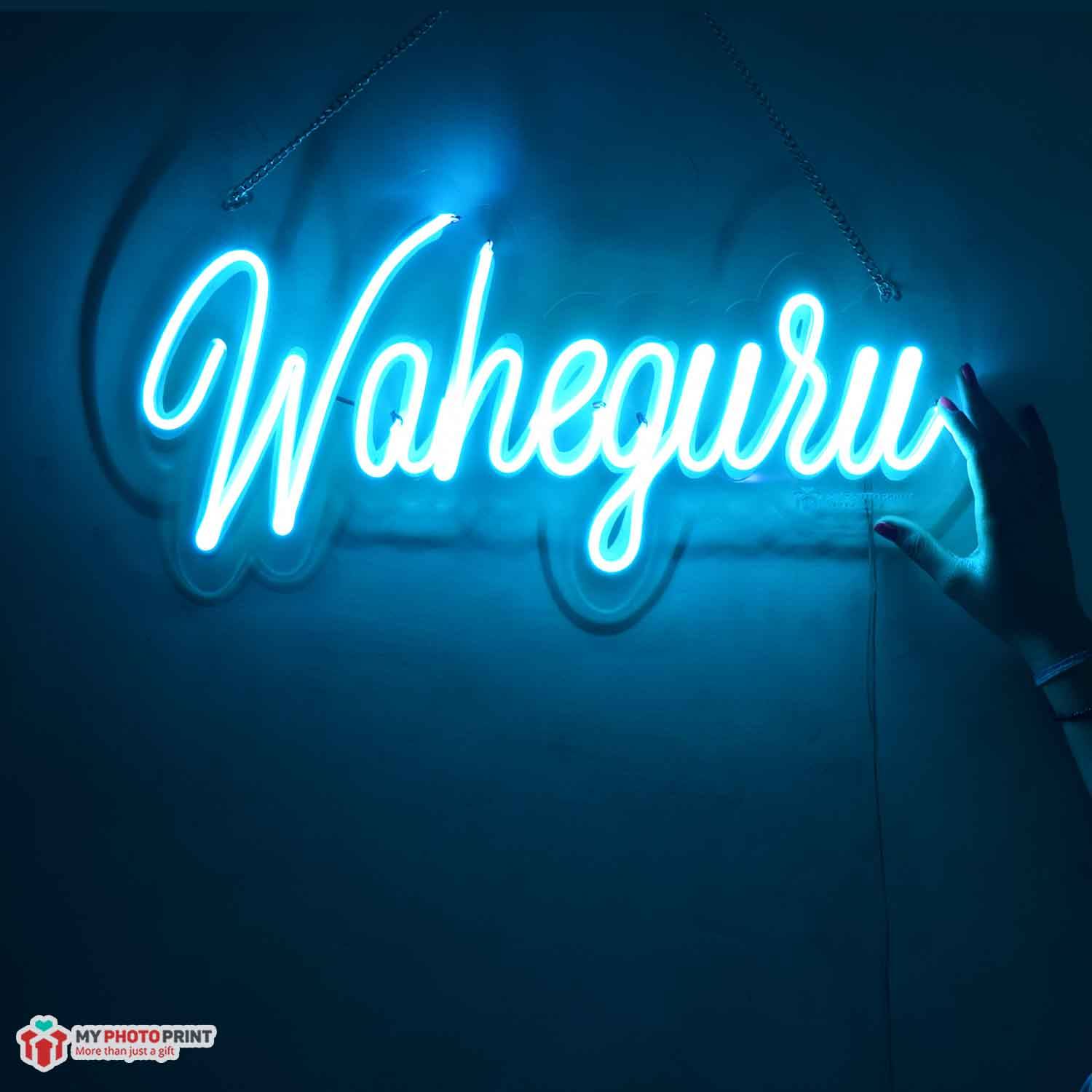 Neon Waheguru ji Neon Sign Decorative Lights Wall Decor
