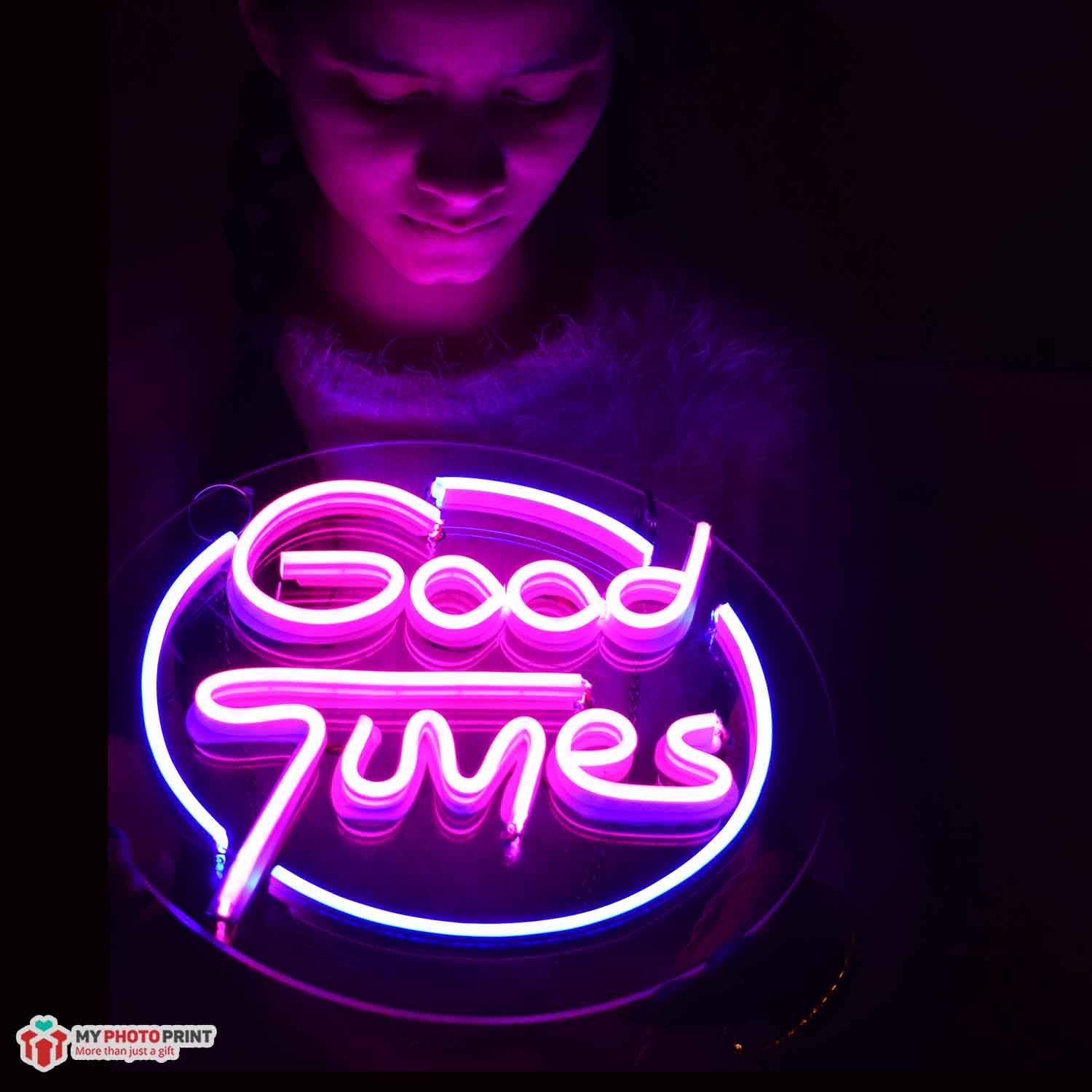 Neon Good Times Name Led Neon Sign Decorative Lights Wall Decor