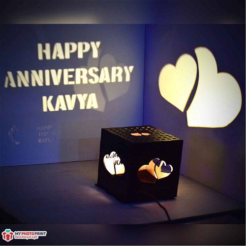 Heart Shaped Wooden Shadow Box Night Lamp - A Unique and Thoughtful Gift | Can Be Customized With Name ,special memories, quotes, or message