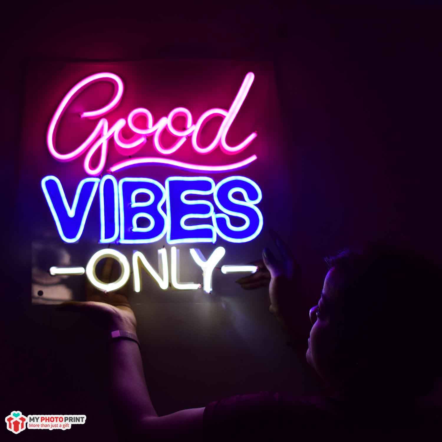 Neon Good Vibes Only 2.0 Led Neon Sign Decorative Lights Wall Decor