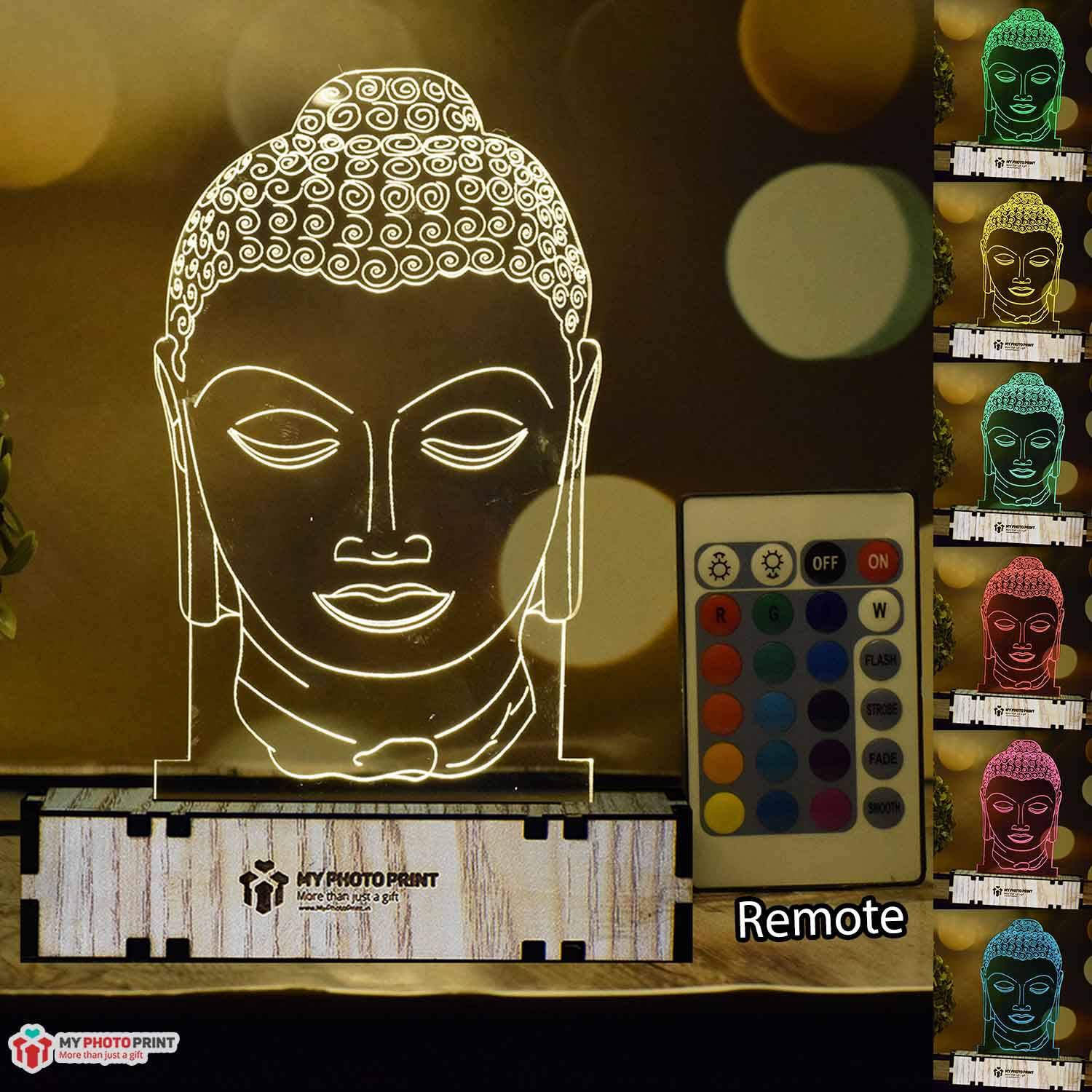 Buddha Acrylic 3D illusion LED Lamp with Color Changing Led and Remote#1404