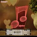Personalized Musical Acrylic 3D illusion LED Lamp with Color Changing Led and Remote#1387