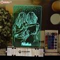 PERSONALIZED FRIENDS ACRYLIC 3D ILLUSION LED LAMP WITH COLOR CHANGING LED AND REMOTE#1389